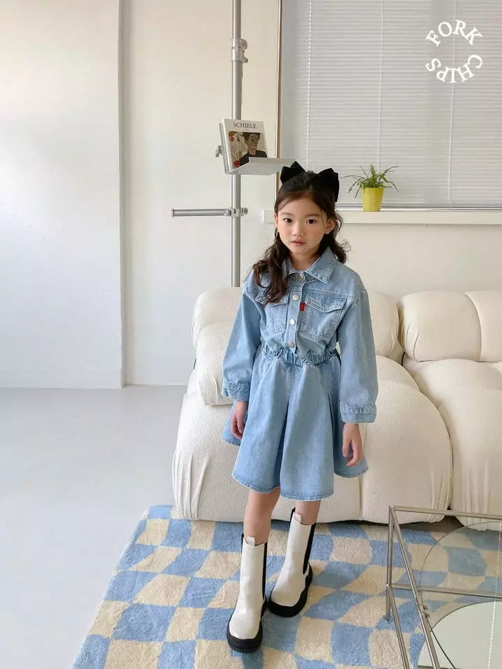 Fork Chips - Korean Children Fashion - #childofig - Mad Denim One-piece - 12