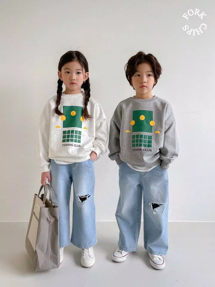 Fork Chips - Korean Children Fashion - #childrensboutique - Tennis Club Sweatshirt - 10