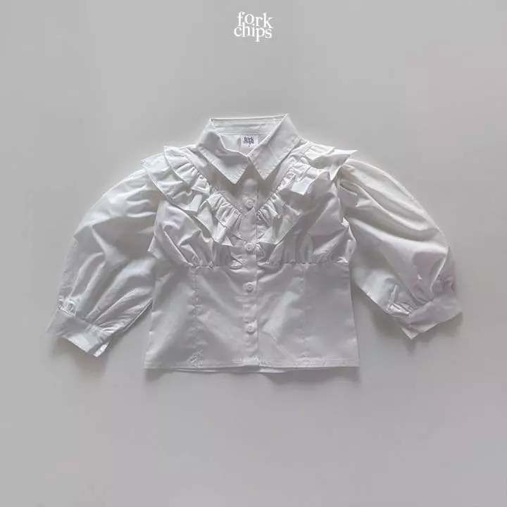 Fork Chips - Korean Children Fashion - #childrensboutique - Dart Frill Blouse - 2
