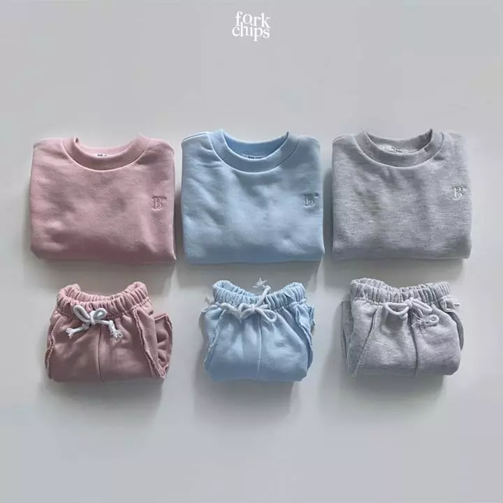 Fork Chips - Korean Children Fashion - #childrensboutique - Bo Deggi Top Bottom Set