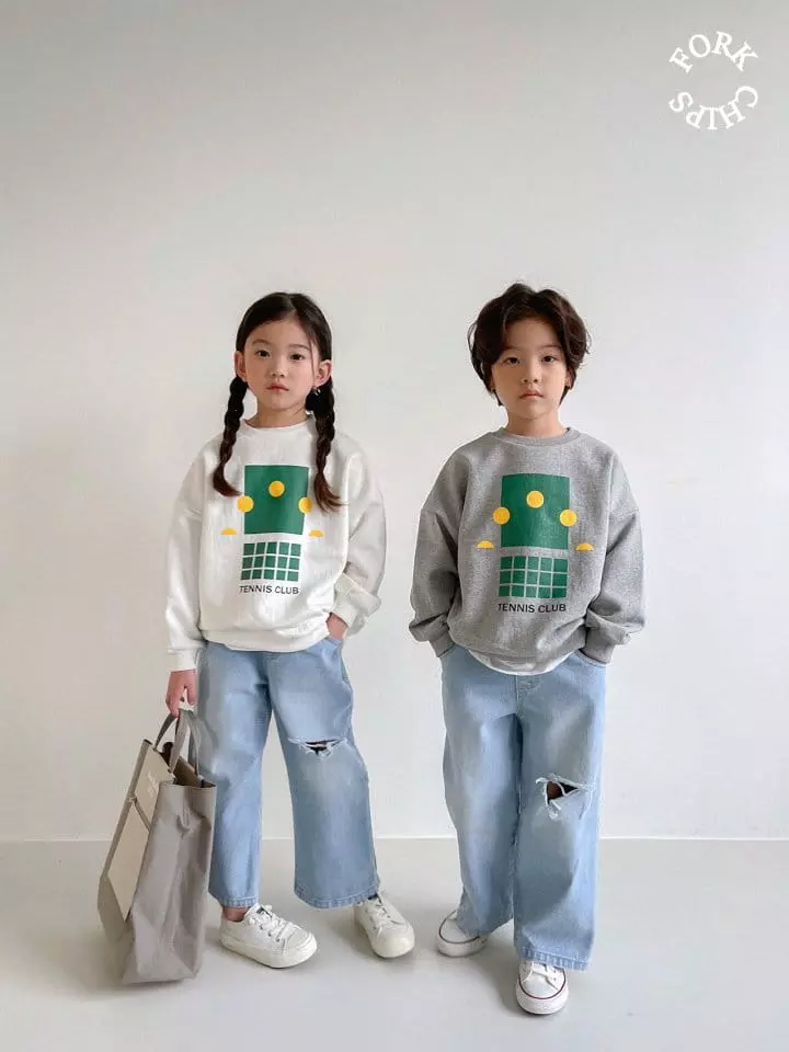 Fork Chips - Korean Children Fashion - #designkidswear - Tennis Club Sweatshirt - 11