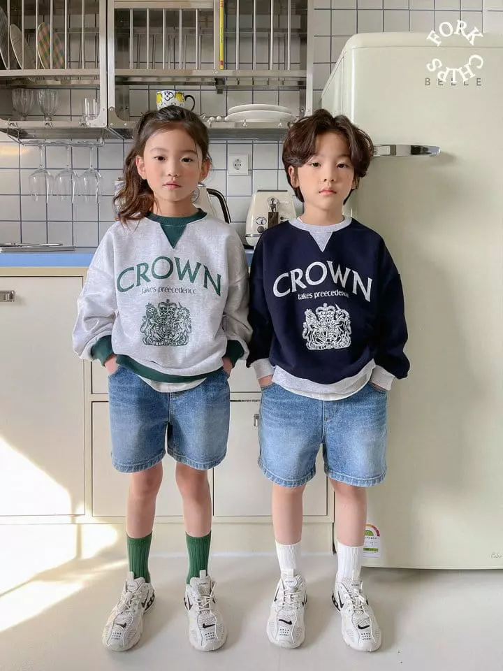 Fork Chips - Korean Children Fashion - #designkidswear - Crown Sweatshirt - 7