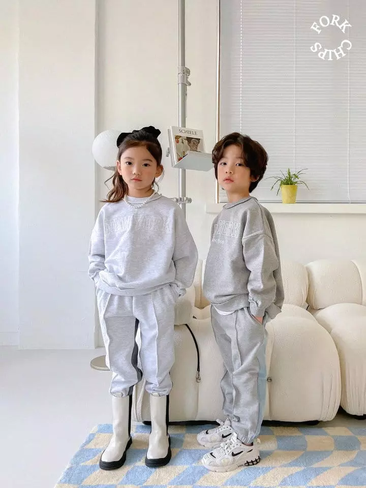 Fork Chips - Korean Children Fashion - #designkidswear - New York Embroidery Sweatshirt - 11