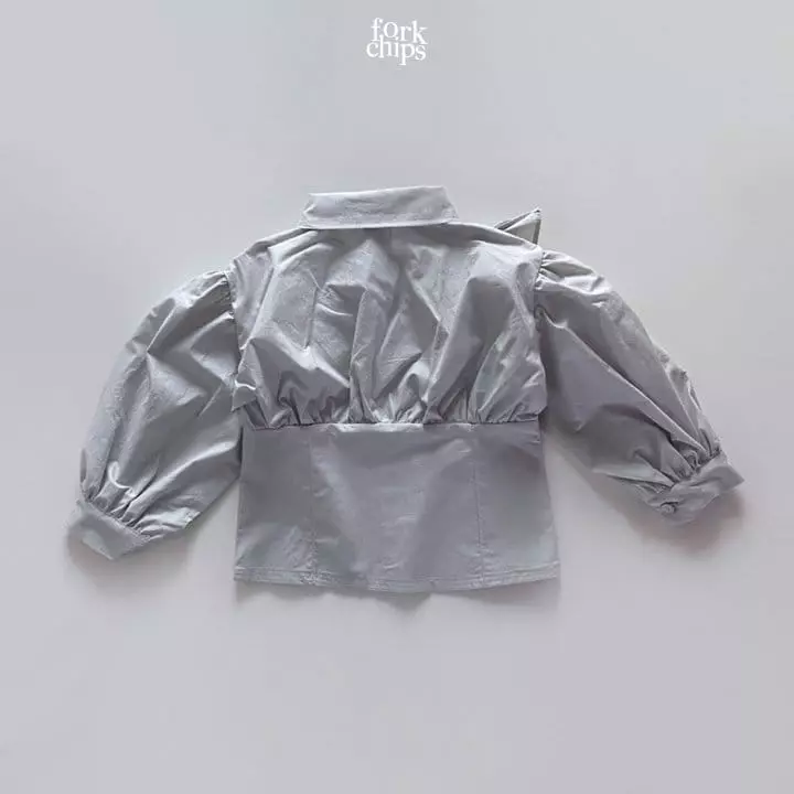 Fork Chips - Korean Children Fashion - #designkidswear - Dart Frill Blouse - 4