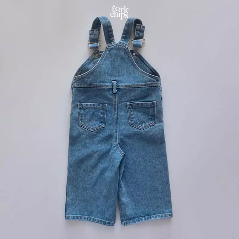 Fork Chips - Korean Children Fashion - #discoveringself - River Denim Dungarees