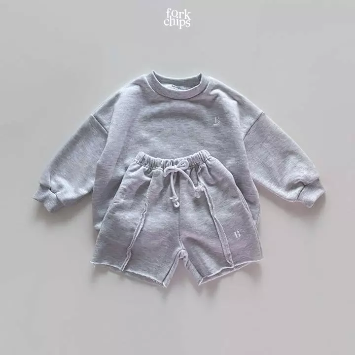 Fork Chips - Korean Children Fashion - #discoveringself - Bo Deggi Top Bottom Set - 4