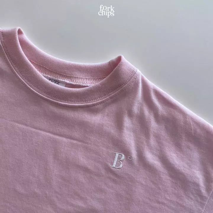 Fork Chips - Korean Children Fashion - #kidsshorts - Wafers Embroidery Tee - 8