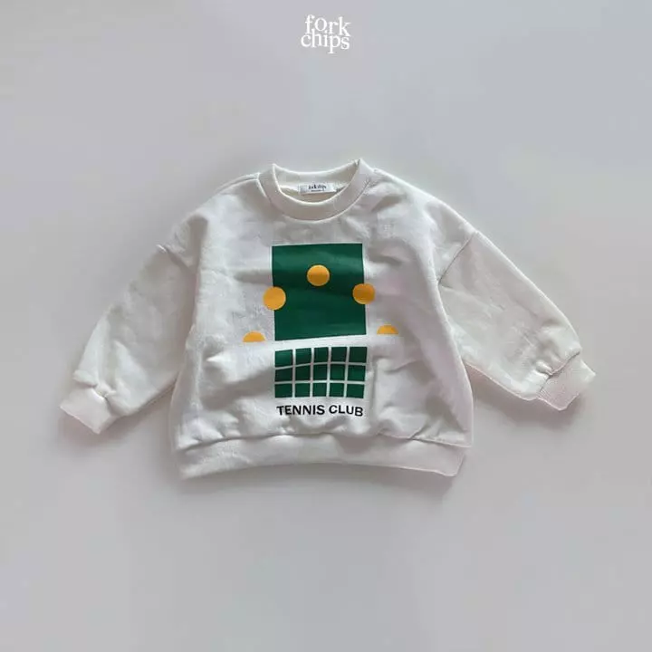 Fork Chips - Korean Children Fashion - #littlefashionista - Tennis Club Sweatshirt - 2