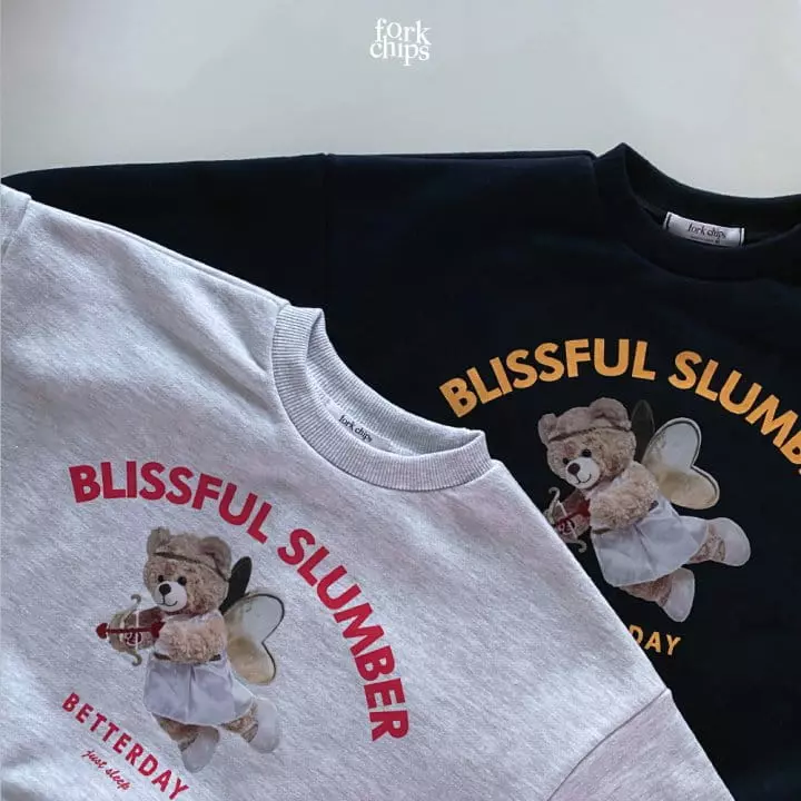 Fork Chips - Korean Children Fashion - #littlefashionista - Angel Bear Sweatshirt