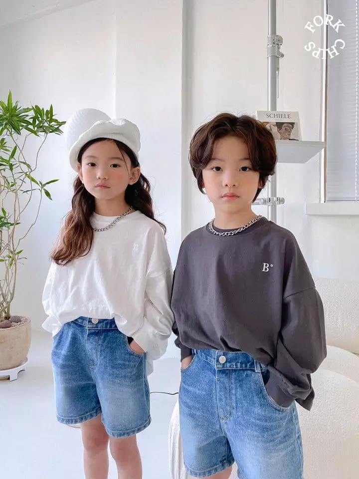 Fork Chips - Korean Children Fashion - #littlefashionista - Wafers Embroidery Tee - 12
