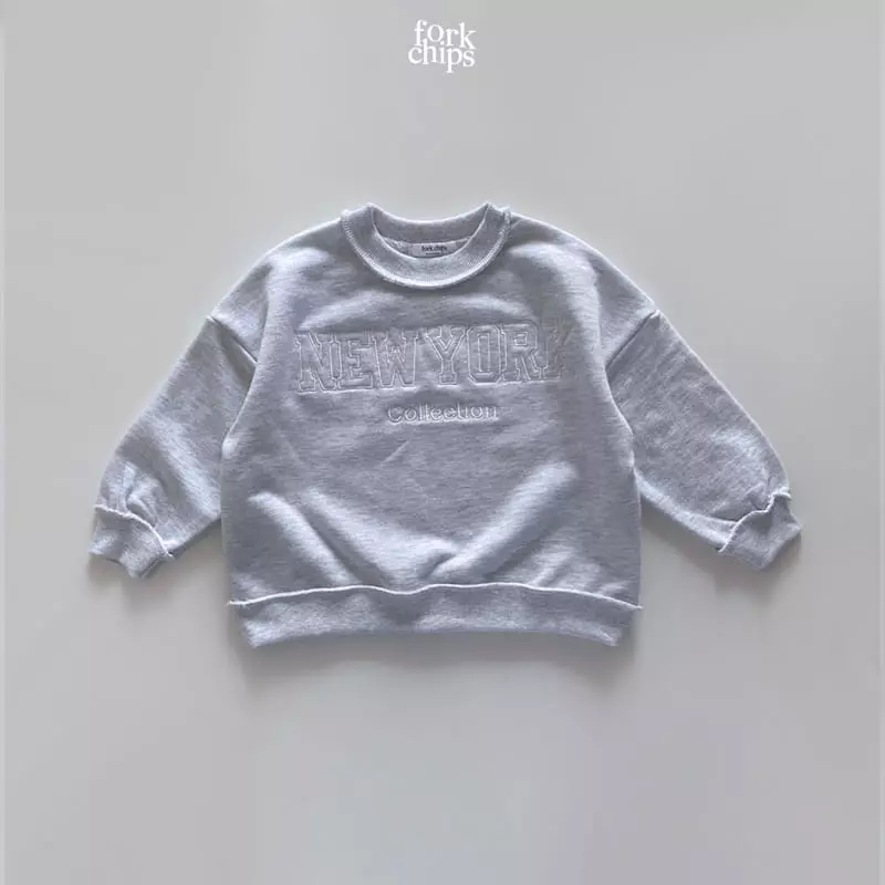 Fork Chips - Korean Children Fashion - #Kfashion4kids - New York Embroidery Sweatshirt - 4
