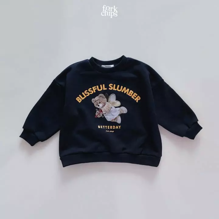 Fork Chips - Korean Children Fashion - #magicofchildhood - Angel Bear Sweatshirt - 2