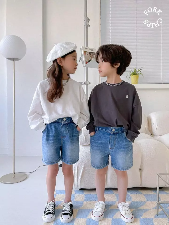 Fork Chips - Korean Children Fashion - #minifashionista - Brush Shorts - 7