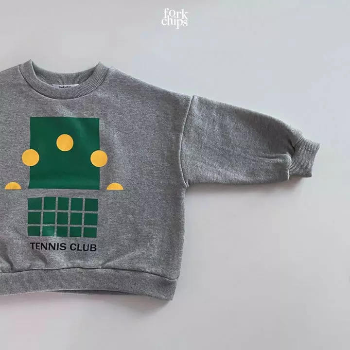 Fork Chips - Korean Children Fashion - #magicofchildhood - Tennis Club Sweatshirt - 4