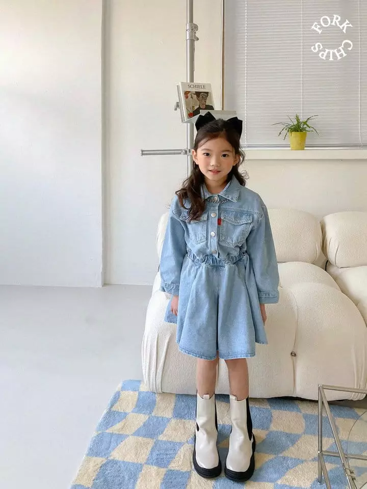 Fork Chips - Korean Children Fashion - #minifashionista - Mad Denim One-piece - 10
