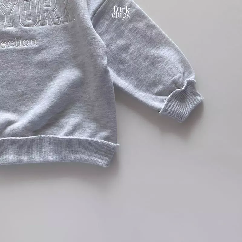 Fork Chips - Korean Children Fashion - #minifashionista - New York Embroidery Sweatshirt - 6