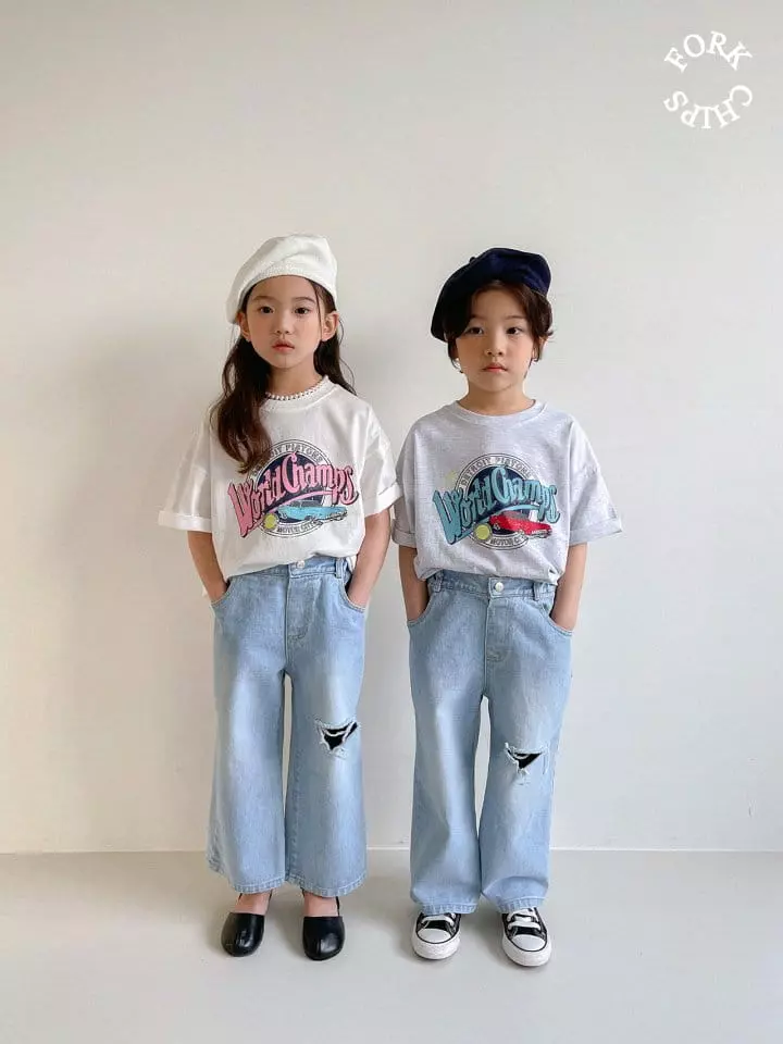 Fork Chips - Korean Children Fashion - #prettylittlegirls - Salt Jeans - 7