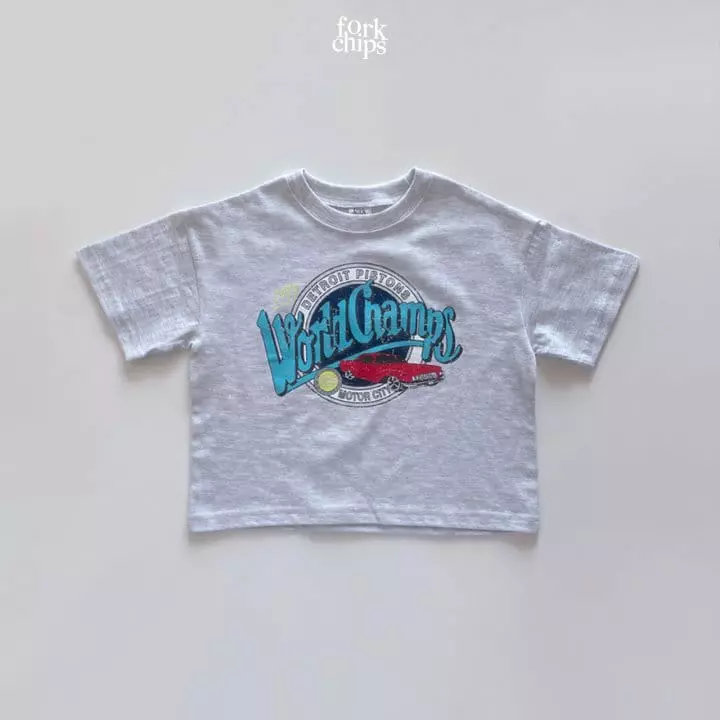 Fork Chips - Korean Children Fashion - #stylishchildhood - World Short Sleeves Tee - 3