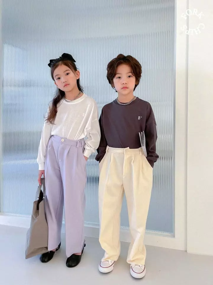 Fork Chips - Korean Children Fashion - #toddlerclothing - Day Slit Pants - 12