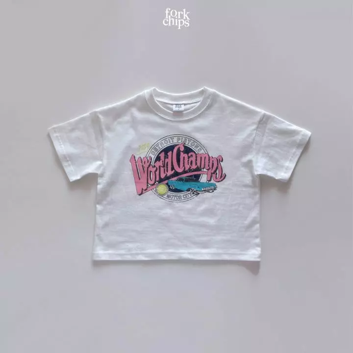 Fork Chips - Korean Children Fashion - #toddlerclothing - World Short Sleeves Tee - 2