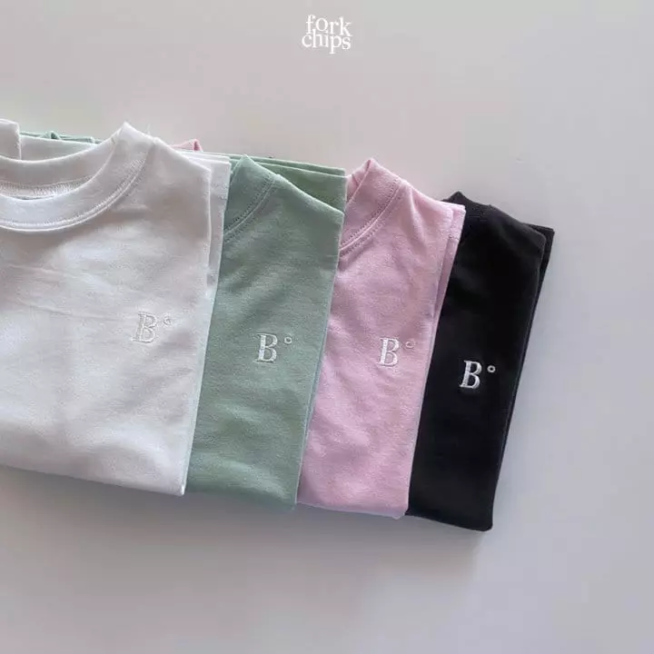 Fork Chips - Korean Children Fashion - #toddlerclothing - Wafers Embroidery Tee