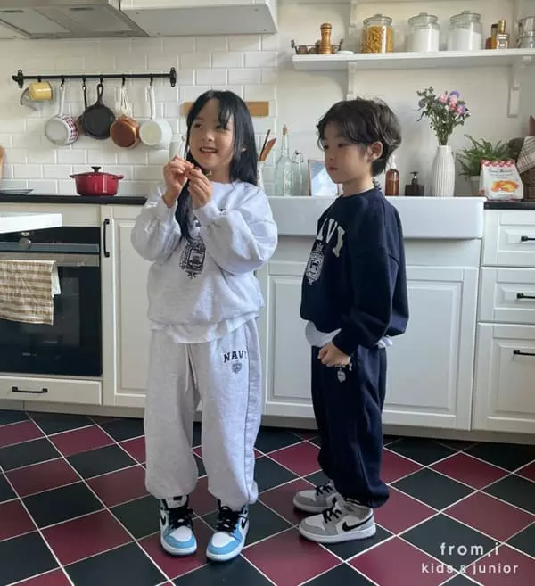 From I - Korean Children Fashion - #childofig - Navy Sweatshirt - 5