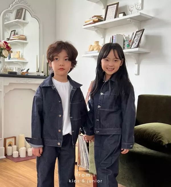 From I - Korean Children Fashion - #childrensboutique - Minimal Denim Jacket - 10