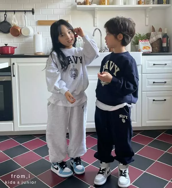 From I - Korean Children Fashion - #fashionkids - Navy Jogger Pants - 10