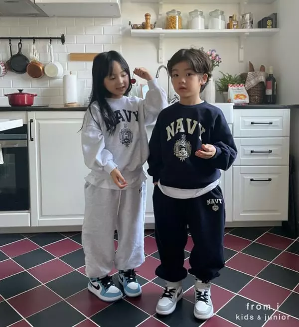 From I - Korean Children Fashion - #kidsshorts - Navy Jogger Pants - 11