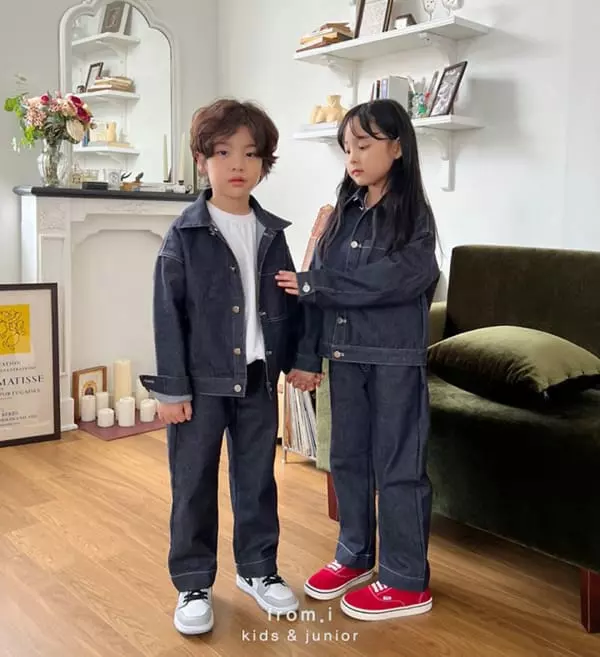 From I - Korean Children Fashion - #magicofchildhood - Minimal Denim Jacket - 5