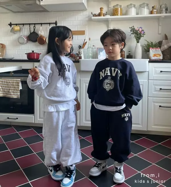 From I - Korean Children Fashion - #magicofchildhood - Navy Sweatshirt
