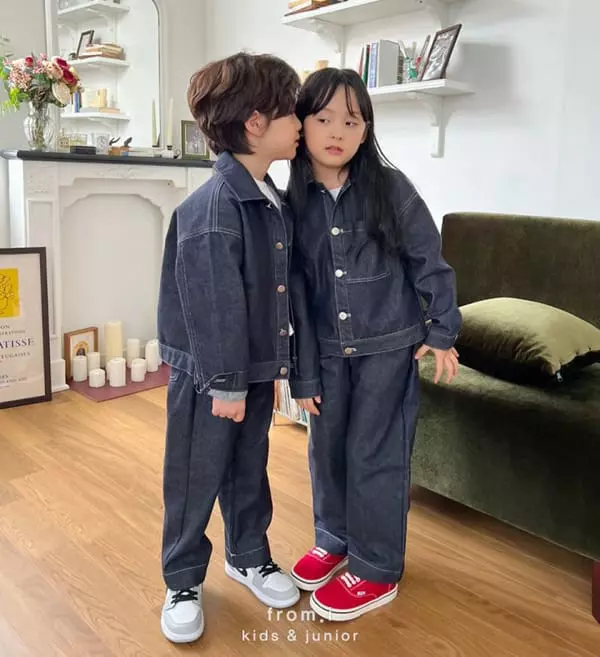 From I - Korean Children Fashion - #minifashionista - Minimal Denim Jacket - 6