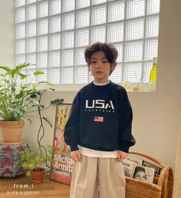 From I - Korean Children Fashion - #prettylittlegirls - USA Sweatshirt - 3