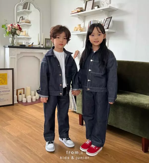 From I - Korean Children Fashion - #prettylittlegirls - Minimal Denim Jacket - 7