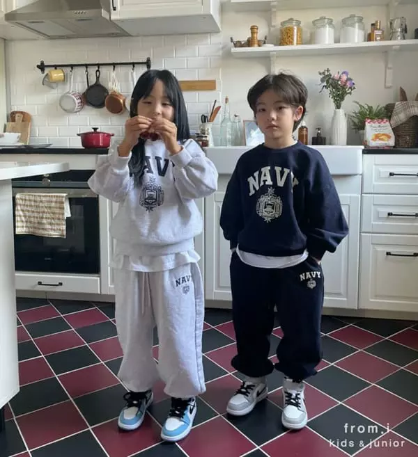 From I - Korean Children Fashion - #prettylittlegirls - Navy Sweatshirt - 3