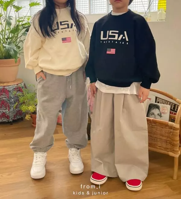 From I - Korean Children Fashion - #stylishchildhood - USA Sweatshirt - 6