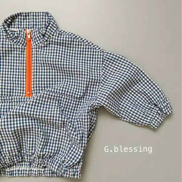 G Blessing - Korean Children Fashion - #childofig - Check Check Anorak - 8