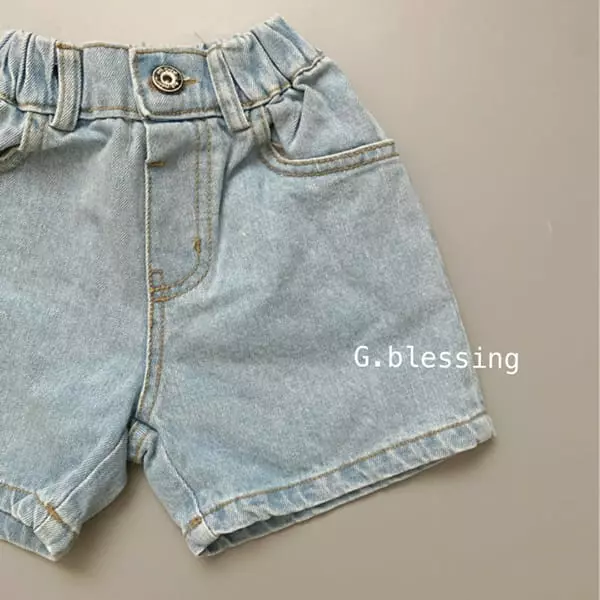 G Blessing - Korean Children Fashion - #childofig - Daily Denim Shorts - 5