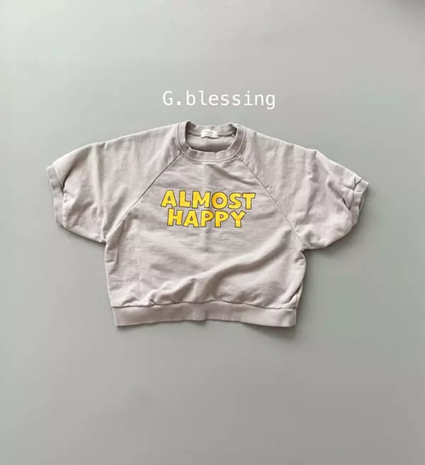 G Blessing - Korean Children Fashion - #childofig - Happy Half Sweatshirt