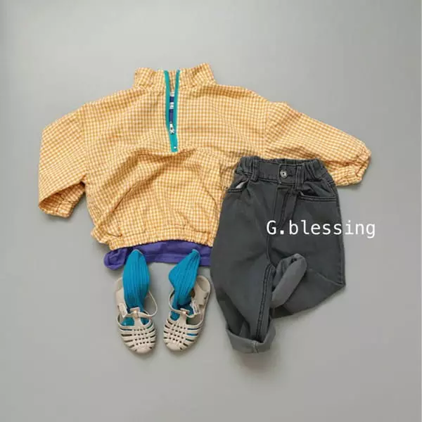 G Blessing - Korean Children Fashion - #childrensboutique - Check Check Anorak - 9