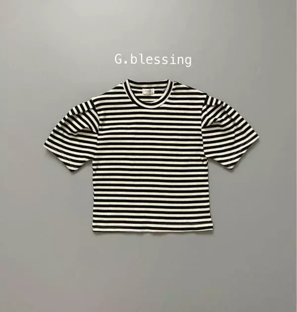 G Blessing - Korean Children Fashion - #childrensboutique - Sleeves Shirring Tee - 2