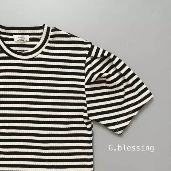 G Blessing - Korean Children Fashion - #designkidswear - Sleeves Shirring Tee - 3