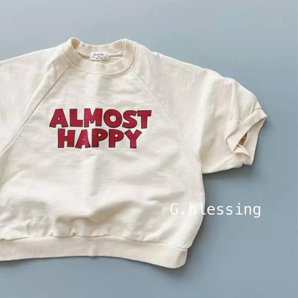G Blessing - Korean Children Fashion - #designkidswear - Happy Half Sweatshirt - 4