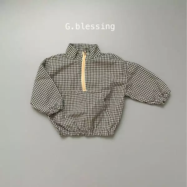 G Blessing - Korean Children Fashion - #littlefashionista - Check Check Anorak