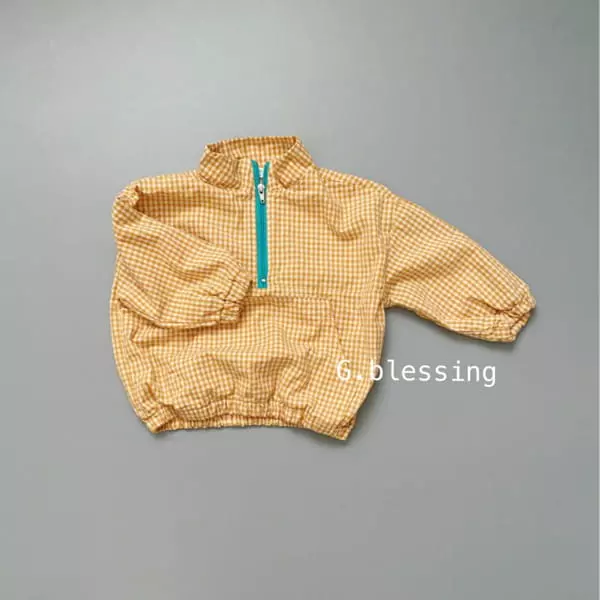 G Blessing - Korean Children Fashion - #minifashionista - Check Check Anorak - 4