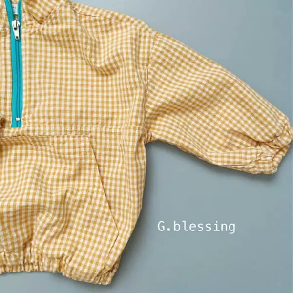 G Blessing - Korean Children Fashion - #todddlerfashion - Check Check Anorak - 5