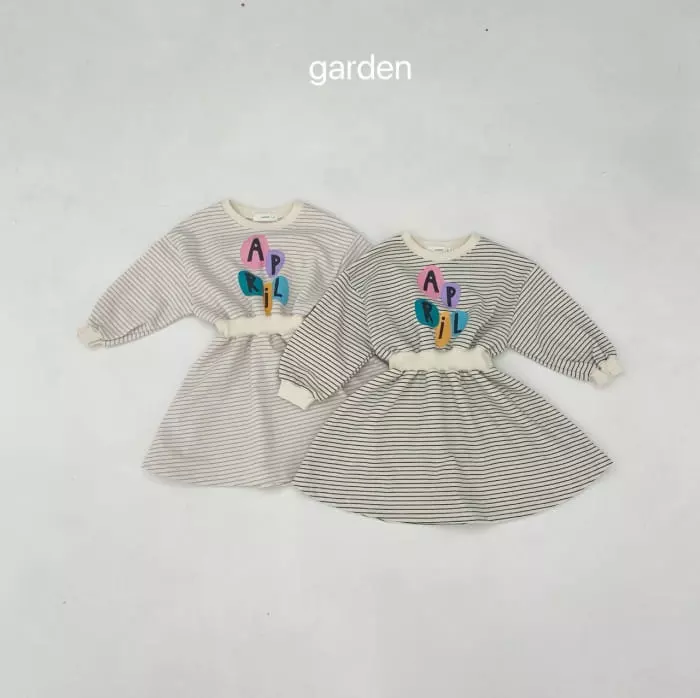 Garden - Korean Children Fashion - #kidzfashiontrend - Stripes Band One-piece - 4