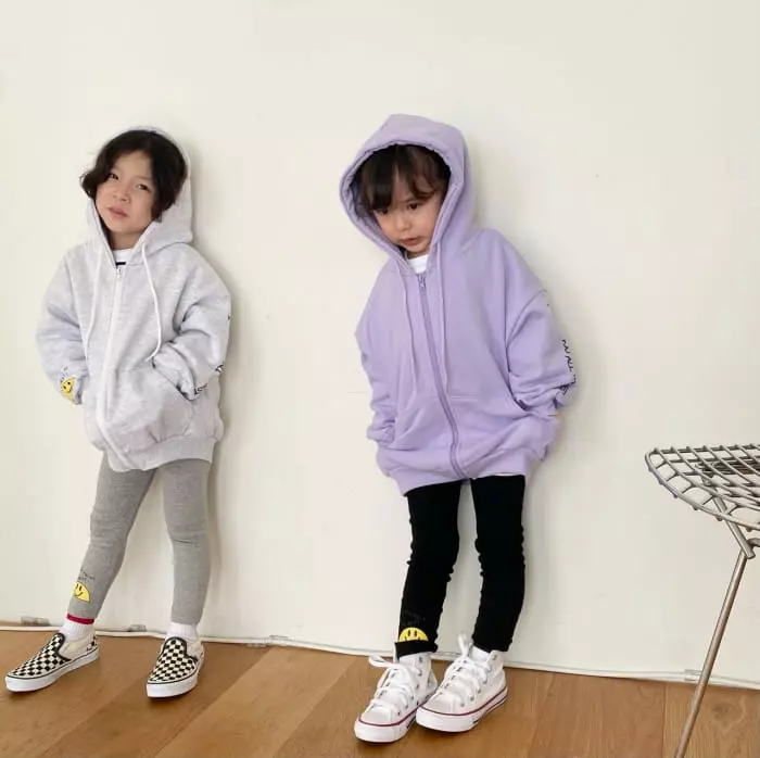 Garden - Korean Children Fashion - #Kfashion4kids - Smile Lettering Hoody Zip-up - 2