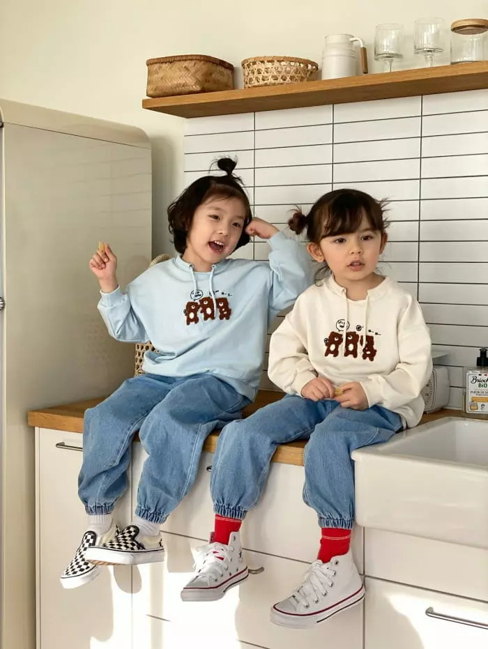 Garden - Korean Children Fashion - #Kfashion4kids - Bear Embroidery Sweatshirt - 7