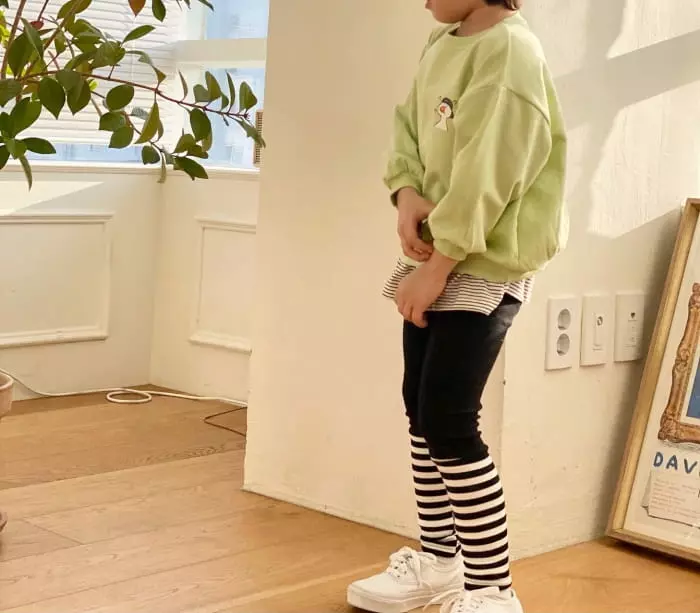 Garden - Korean Children Fashion - #kidzfashiontrend - Stripes Leggings - 4